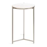 Round Silver Aguilar Accent Table