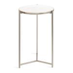 Round Silver Aguilar Accent Table