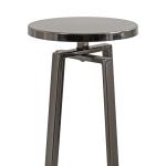 Round Zia Pewter Metal Accent Table