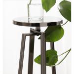 Round Zia Pewter Metal Accent Table