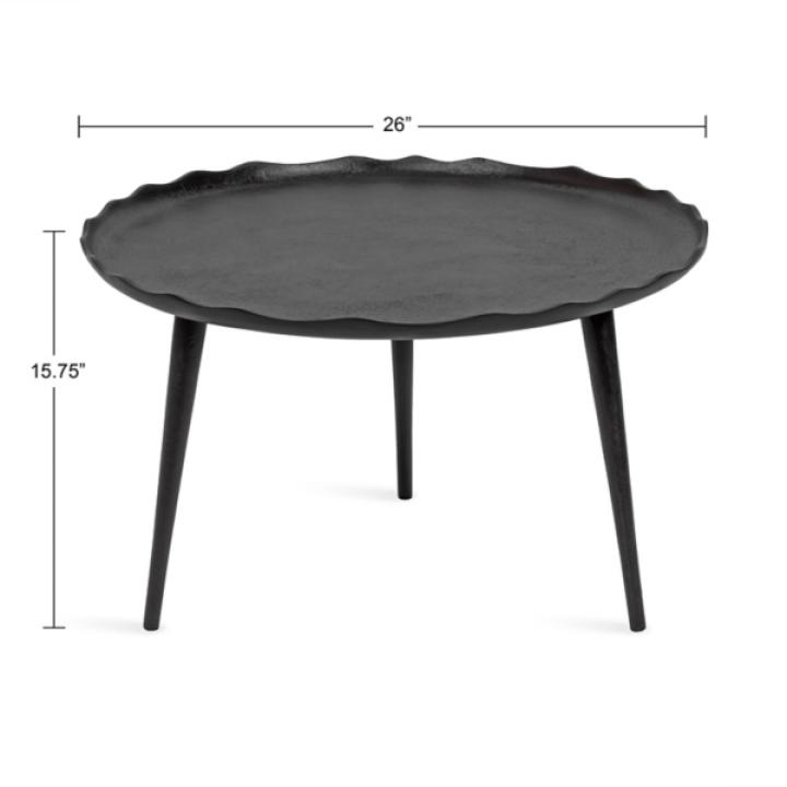 Round Black Alessia Coffee Table
