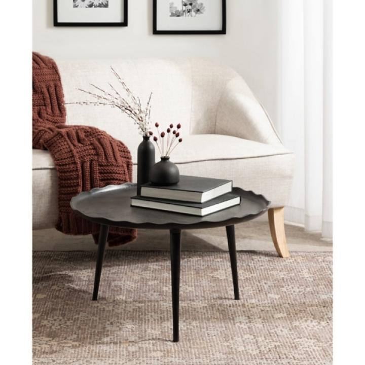 Round Black Alessia Coffee Table