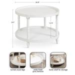 Round White Bellport Coffee Table