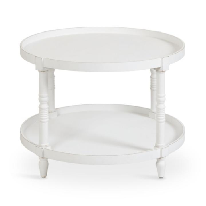 Round White Bellport Coffee Table