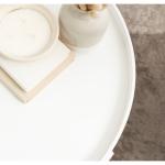 Round White Bellport Coffee Table