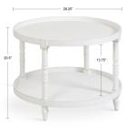Round White Bellport Coffee Table