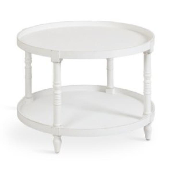 Round White Bellport Coffee Table