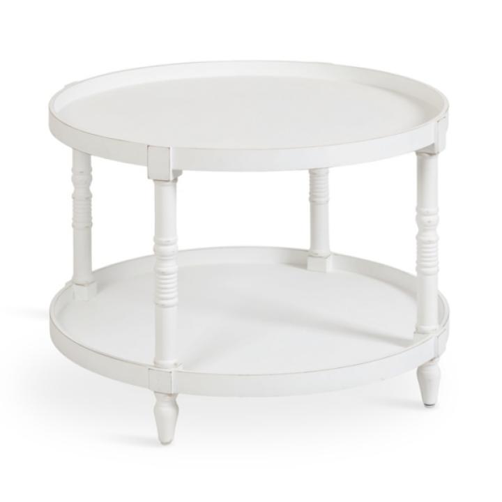 Round White Bellport Coffee Table