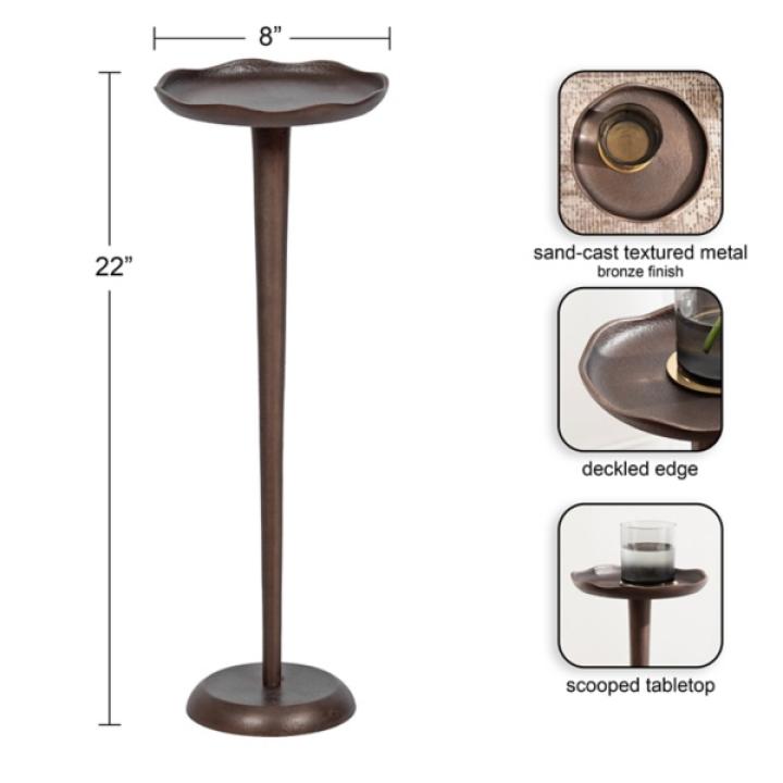 Bronze Metal Alicia Accent Table