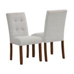 Gray Tufted Dining Chairs, Set of 2