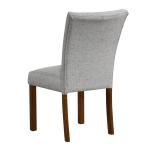 Gray Tufted Parsons Dining Chairs, Set of 2