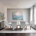 Gray Tufted Parsons Dining Chairs, Set of 2