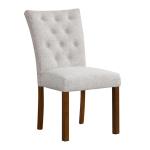 Neutral Tufted Parsons Dining Chairs, Set of 2
