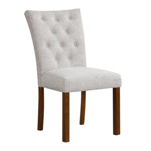 Neutral Tufted Parsons Dining Chairs, Set of 2