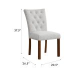Neutral Tufted Parsons Dining Chairs, Set of 2