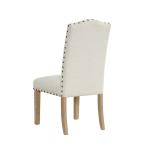 Ivory Nailhead Parsons Dining Chairs, Set of 2