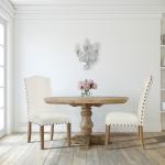 Ivory Nailhead Parsons Dining Chairs, Set of 2