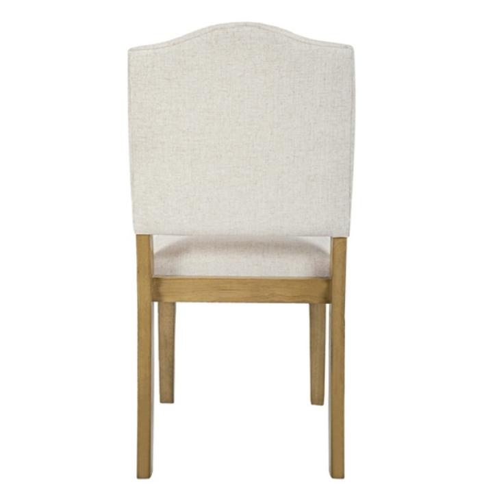 Ivory Upholstered Open Back Dining Chair