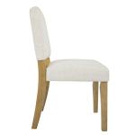 Ivory Upholstered Open Back Dining Chair