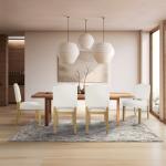 Ivory Upholstered Open Back Dining Chair