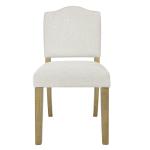 Ivory Upholstered Open Back Dining Chair