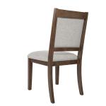 Neutral Upholstered Wood Frame Chairs, Set of 2