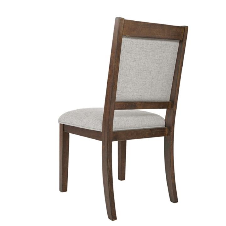 Neutral Upholstered Wood Frame Chairs, Set of 2