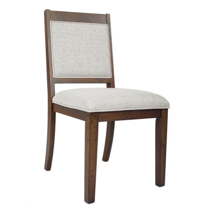 Neutral Upholstered Wood Frame Chairs, Set of 2
