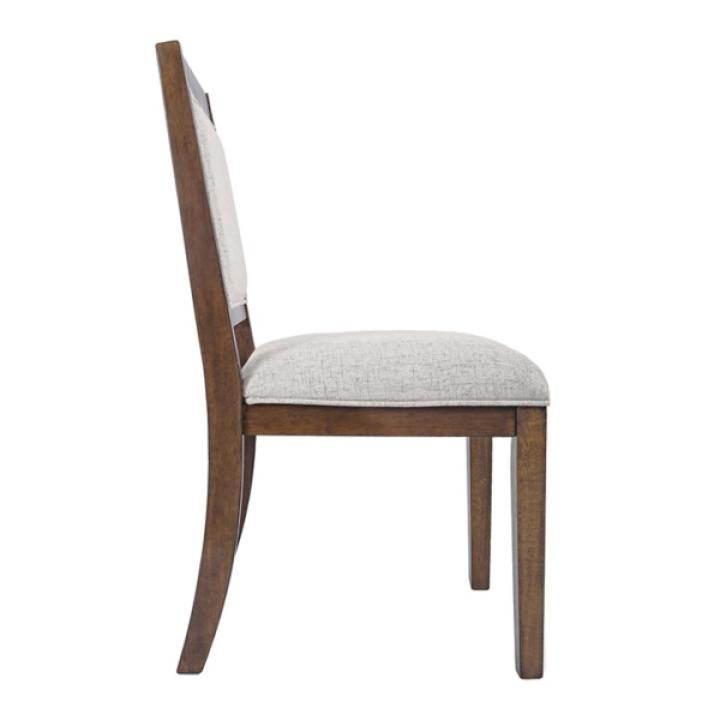 Neutral Upholstered Wood Frame Chairs, Set of 2