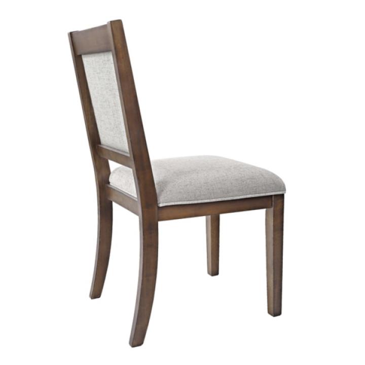 Neutral Upholstered Wood Frame Chairs, Set of 2