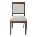 Neutral Upholstered Wood Frame Chairs, Set of 2