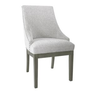 Neutral Upholstered Barrel Dining Chair