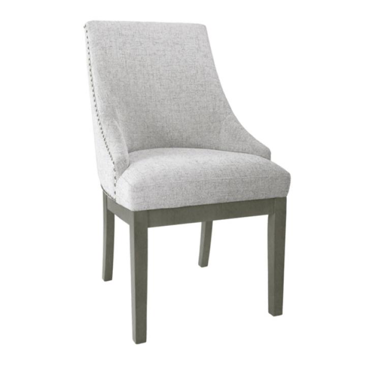 Neutral Upholstered Barrel Dining Chair