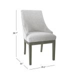 Neutral Upholstered Barrel Dining Chair