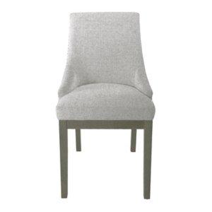 Neutral Upholstered Barrel Dining Chair