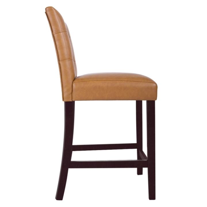 Camel Faux Leather Jeremy Counter Stools, Set of 2