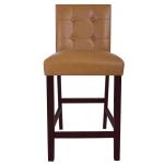 Camel Faux Leather Jeremy Counter Stools, Set of 2