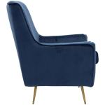 Parisian Blue Velvet Lana Accent Chair