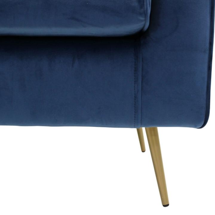 Parisian Blue Velvet Lana Accent Chair