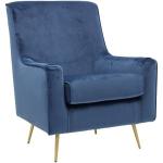 Parisian Blue Velvet Lana Accent Chair