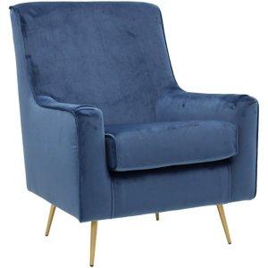 Parisian Blue Velvet Lana Accent Chair