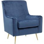 Parisian Blue Velvet Lana Accent Chair