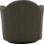 Max Charcoal Faux Leather Swivel Club Accent Chair