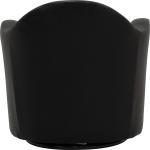 Max Black Faux Leather Swivel Club Accent Chair