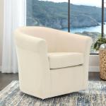 Cream Marlee Swivel Accent Chair