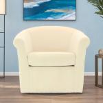 Cream Marlee Swivel Accent Chair
