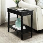 Black French Country Single Drawer Accent Table