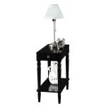 Black French Country Single Drawer Accent Table