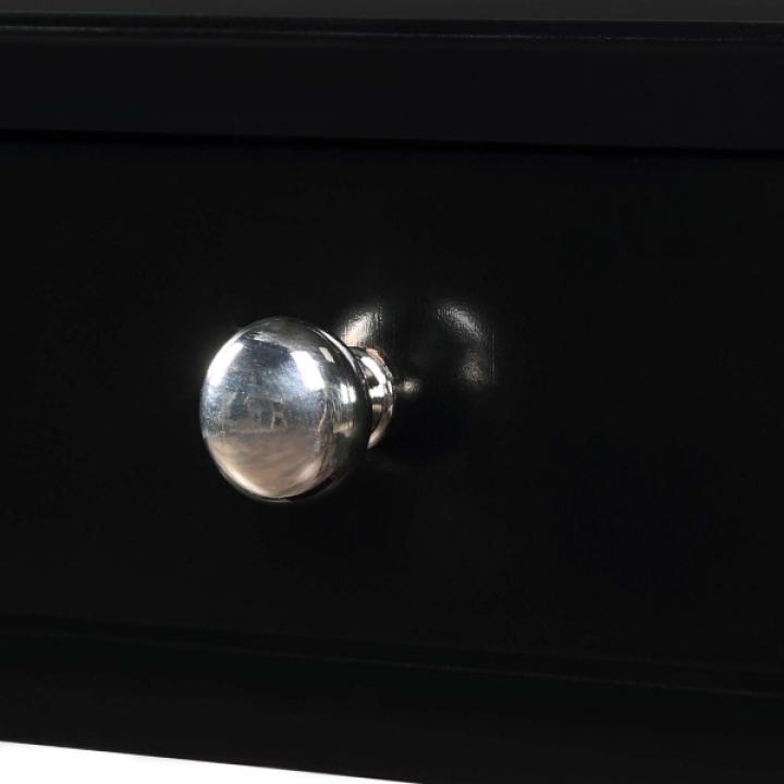 Black French Country Single Drawer Accent Table