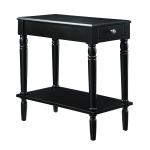 Black French Country Single Drawer Accent Table